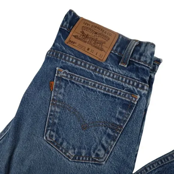 Vintage Levis 505 Orange Tab Denim Straight Leg Jeans